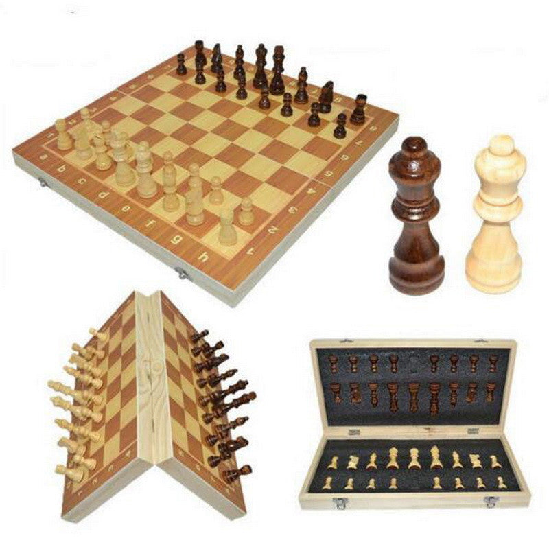 Magnetic Portable Foldable Board Wooden Chess