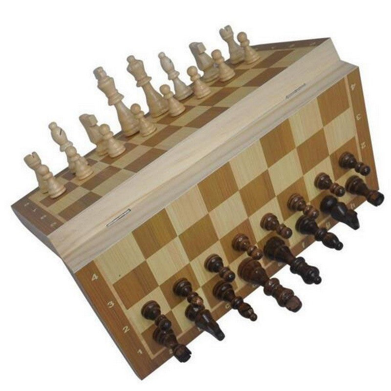 Magnetic Portable Foldable Board Wooden Chess