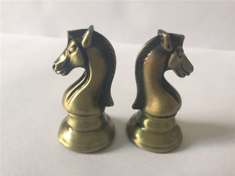 Zinc Alloy Chess Pieces Wooden Chessboard