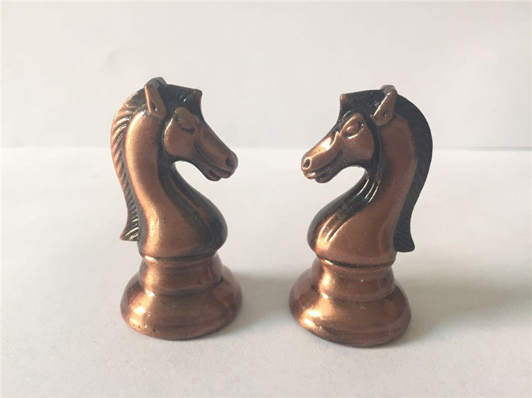Zinc Alloy Chess Pieces Wooden Chessboard