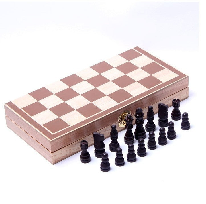 Wooden High-Grade Folding International Chess Set