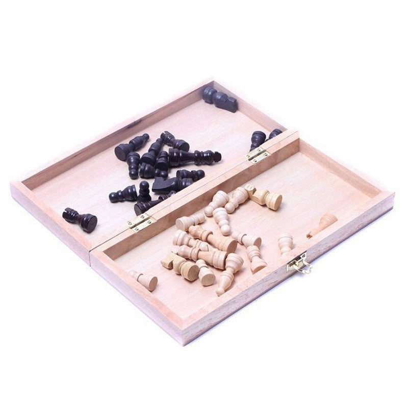 Wooden High-Grade Folding International Chess Set