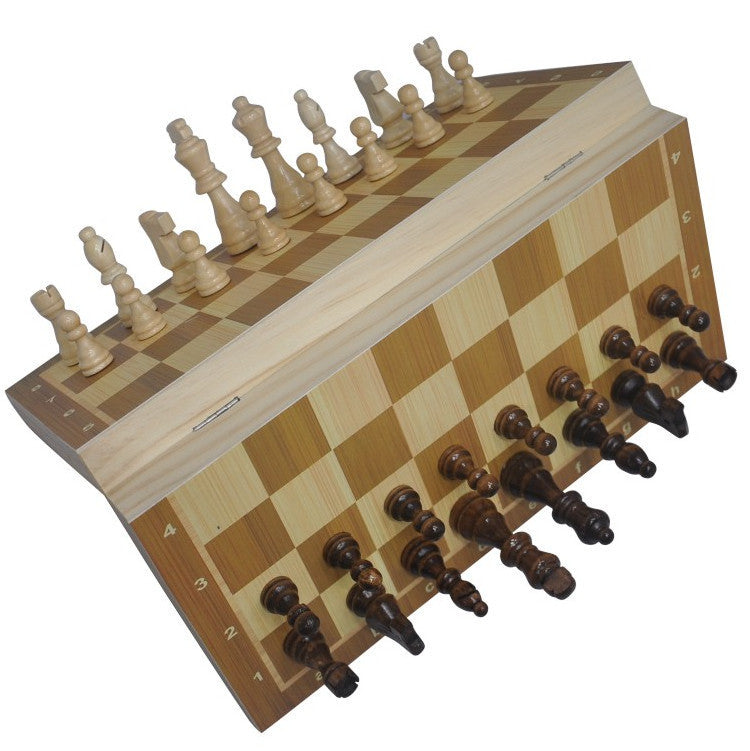 Magnetic Wooden Chess Board Folding