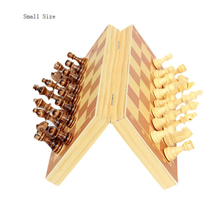 Magnetic Wooden Chess Board Folding