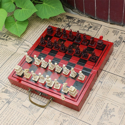 Wooden Classic Standard Folding Educational Antique Chess