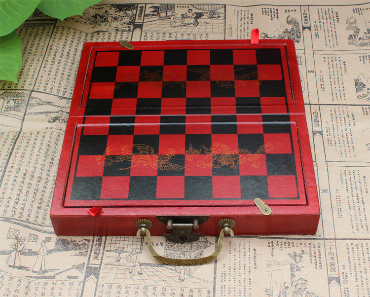 Wooden Classic Standard Folding Educational Antique Chess